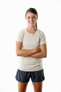 young woman in athletic clothes